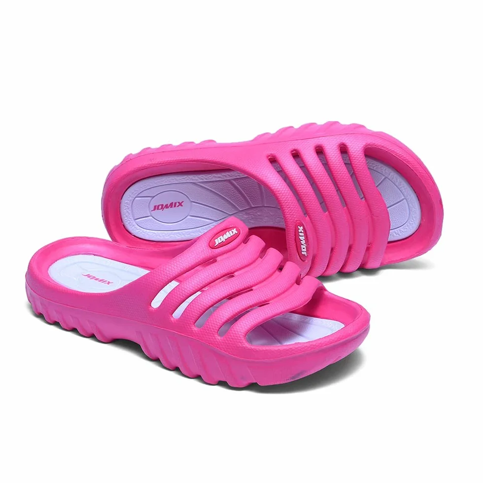 JOMIX Kleinkinder Schlappen Jungen und Mädchen Lustige Sommer Sandalen Zeichentrick Patch Badelatschen Badeschlappen Schwimmbad Meer Strand