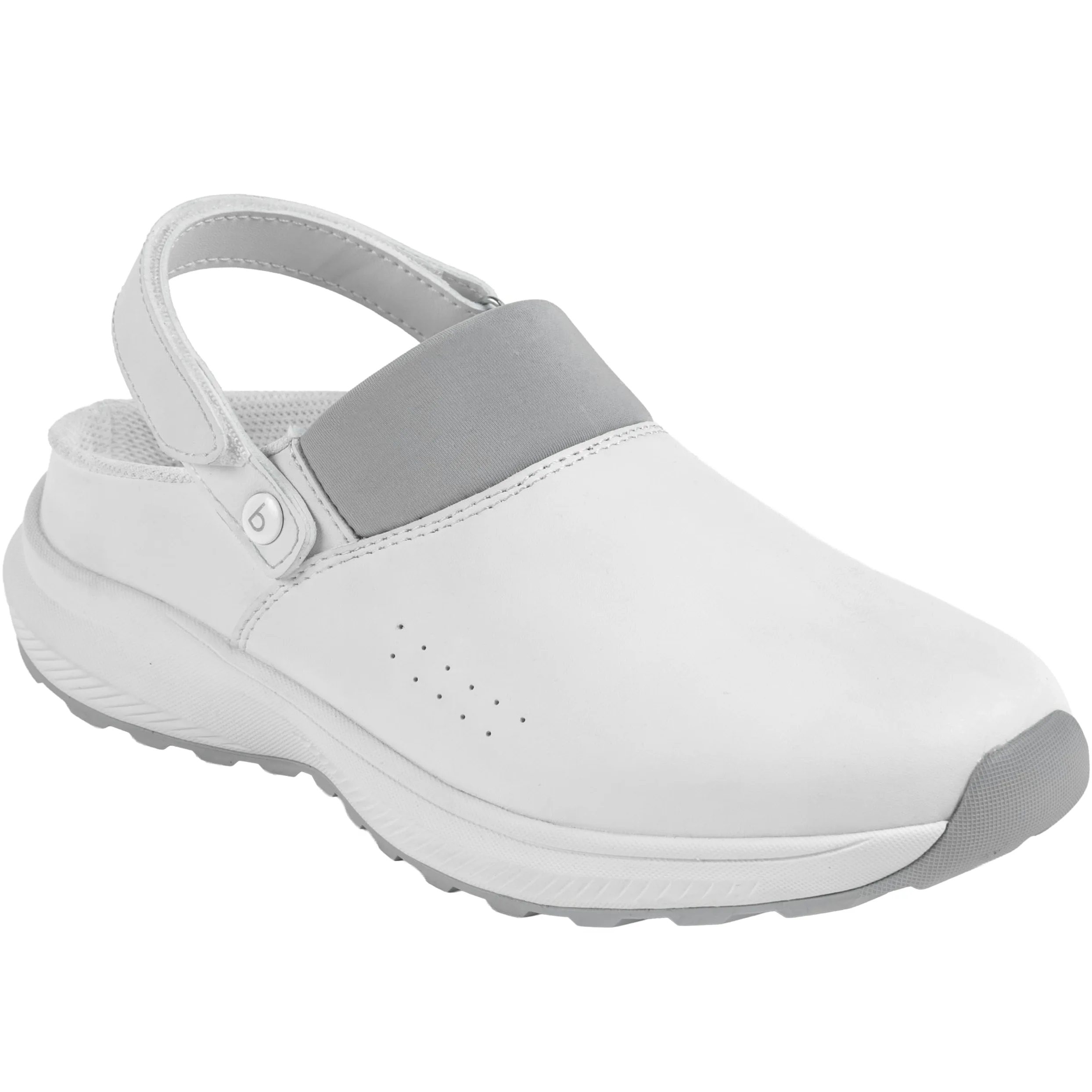 B-well Kai Medizinische Clogs Weiß – Arbeitsschuhe Pflege Damen & Herren, Krankenschwester Schuhe, rutschfest, Anatomische, Eva/Gummi Sohle