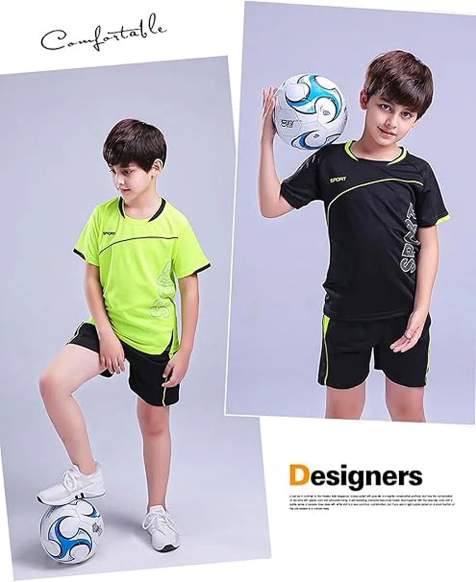 Fußball Trikots Sport Set Shorts und T-Shirt-Set Jungen Fussball Trikot Trainingsanzug Kinder Fußballtrikots