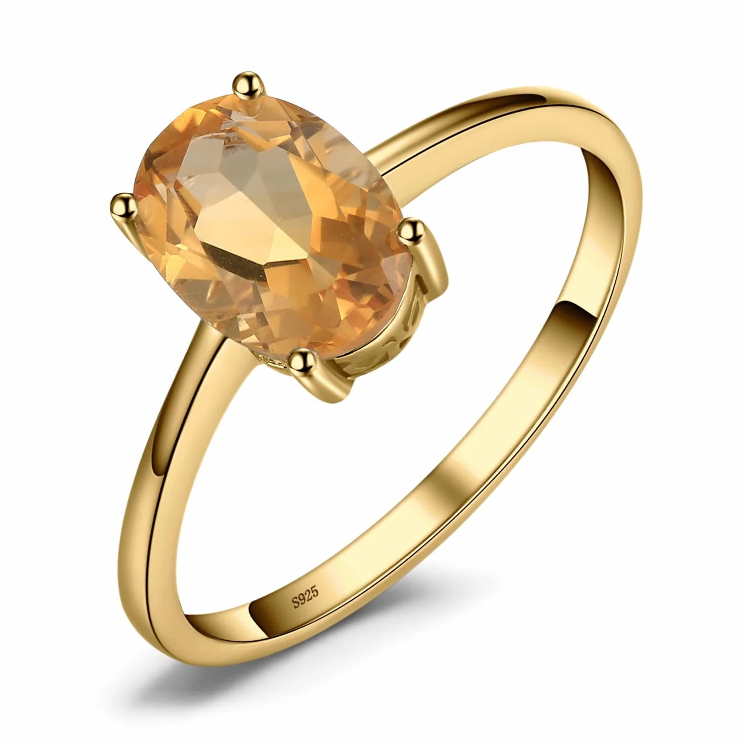 JewelryPalace Echt Edelstein Granat Citrin Peridot Blautopas Amethyst Ringe, Verlobungsring Promise Solitär Verlobung Ring Silber 925 Damen, Silberringe Antragsring Ringe, Damen Schmuck Rosegold Gold