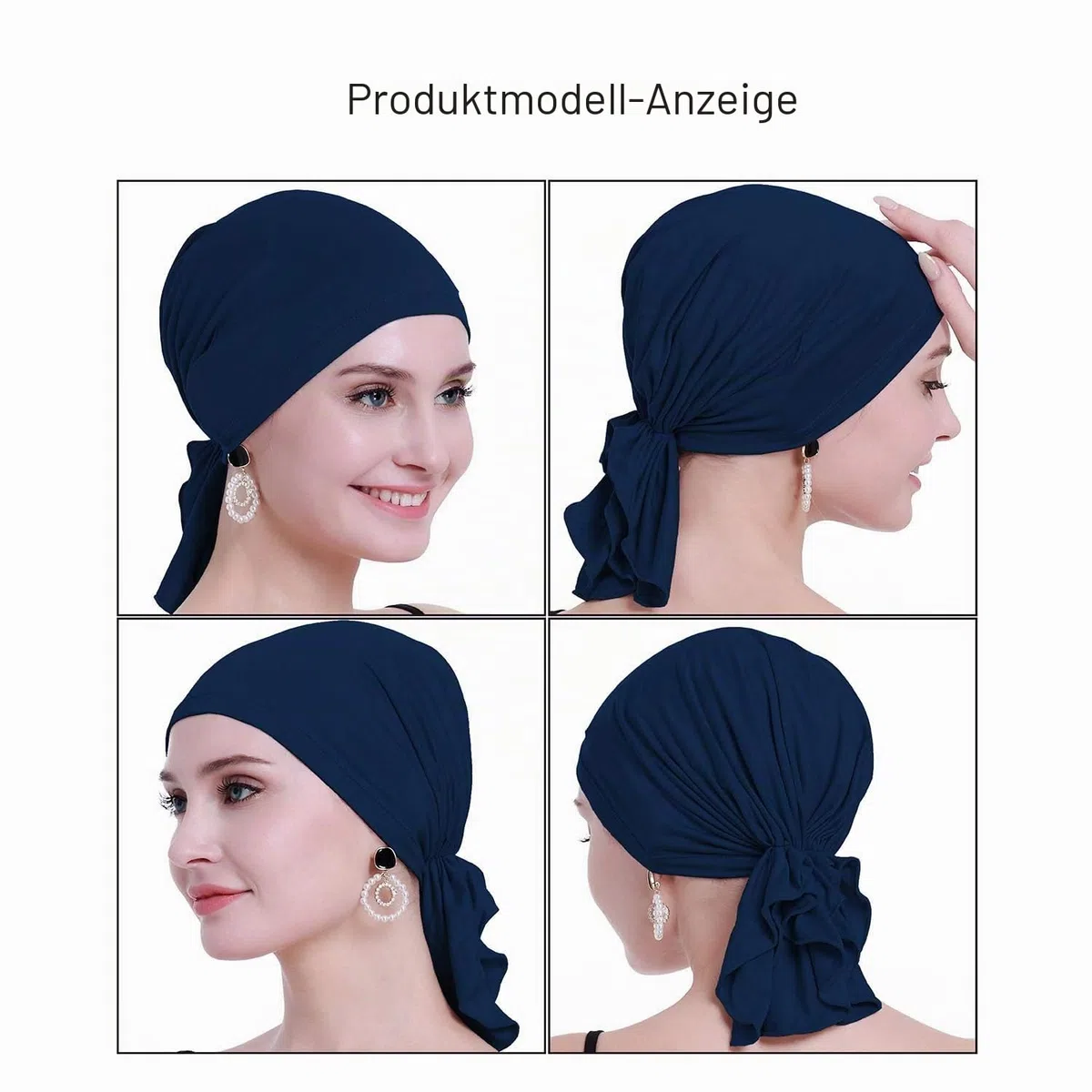 OSVYO Bambus Chemo Kopftuch für Frauen mit Haarausfall - Krebspatienten kopfbedeckung Turban in Versiegelter Verpackung
