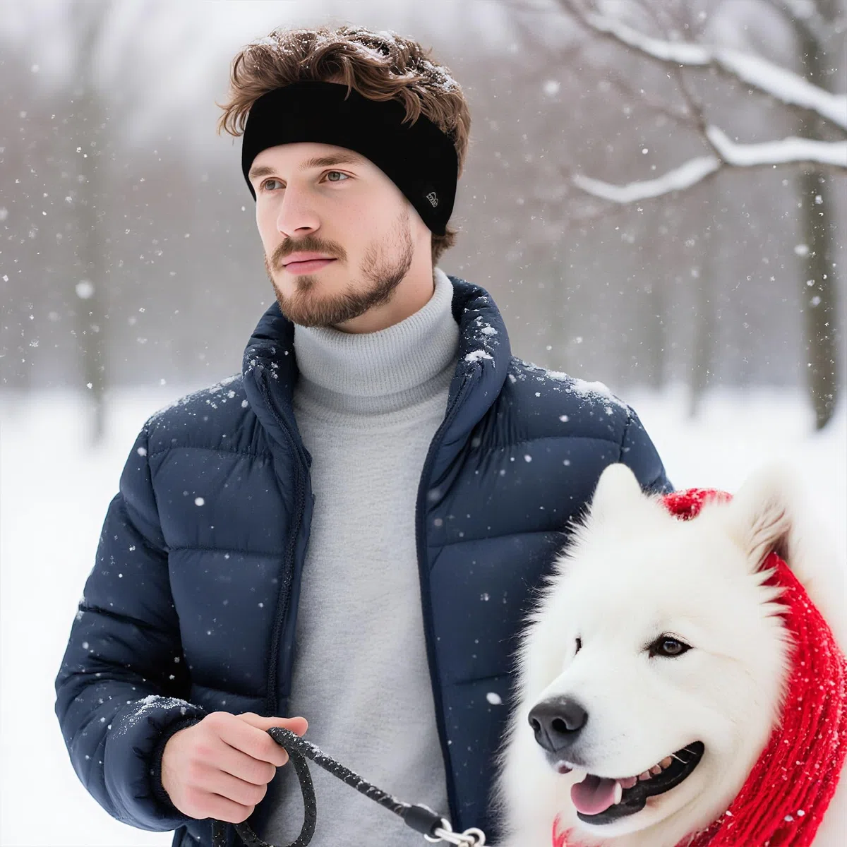Fleece Ohrenwärmer Stirnband für Damen und Herren – Winter Ohrenschützer Sport-Haarband zum Laufen, Joggen, Wandern, Radfahren und Skifahren