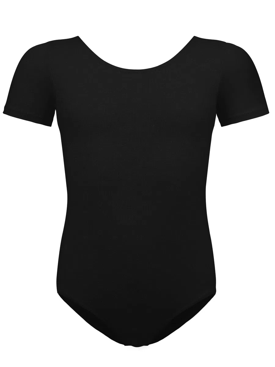 Ballettkleidung Mädchen-Damen, Turnanzug Kurzarm Baumwolle Gr-100-170 Ballett Trikot Gymnastikanzug Tanzbody