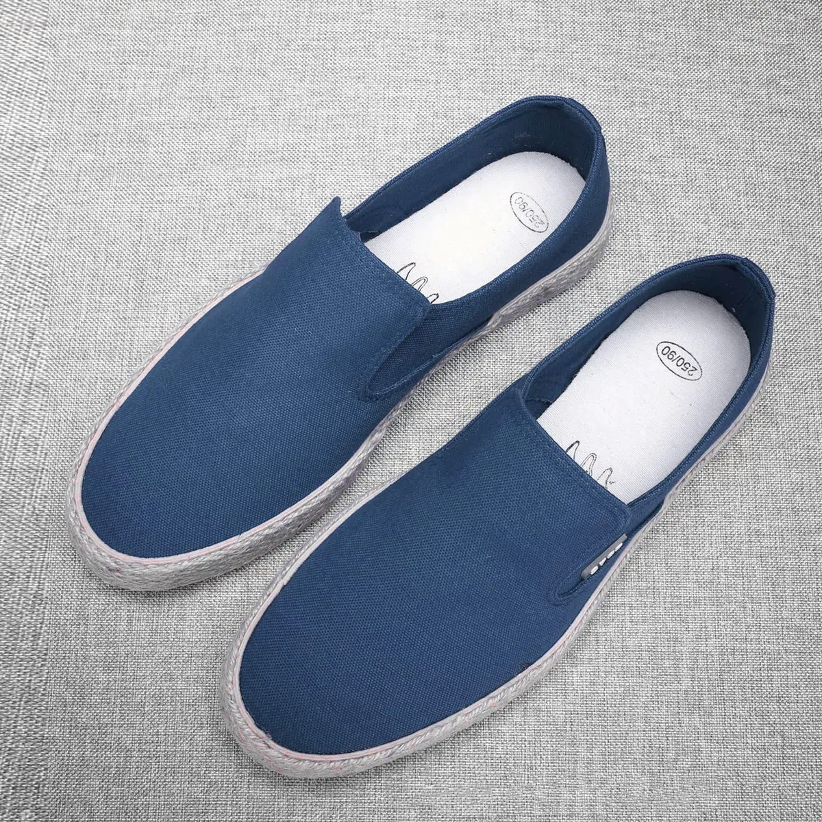 Generisch Espadrilles Herren Sommerlatschen Latschen Sommer Slipper Sommerschuhe Freizeitschuhe Flache-Schuhe Leinenschuhe Canvas Sneaker Damen-Slip-On Unisex, Atmungsaktiv & Bequem Schlupfschuhe