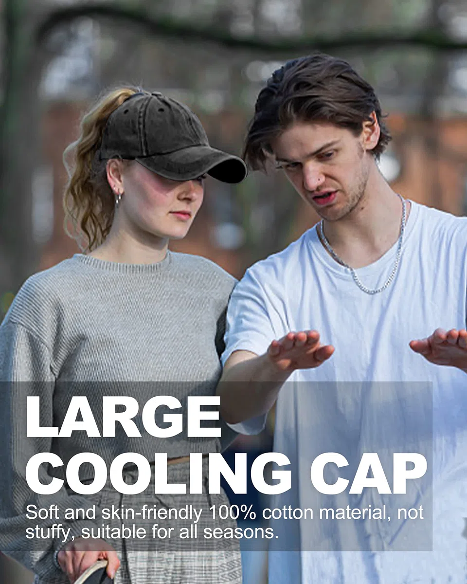 Zylioo XL/XXL Vintage Basecap Kappe Für Großen Kopf Pigment Baseballkappe Washed Cotton Baumwolle Baseball Cap Waschbare Cappy