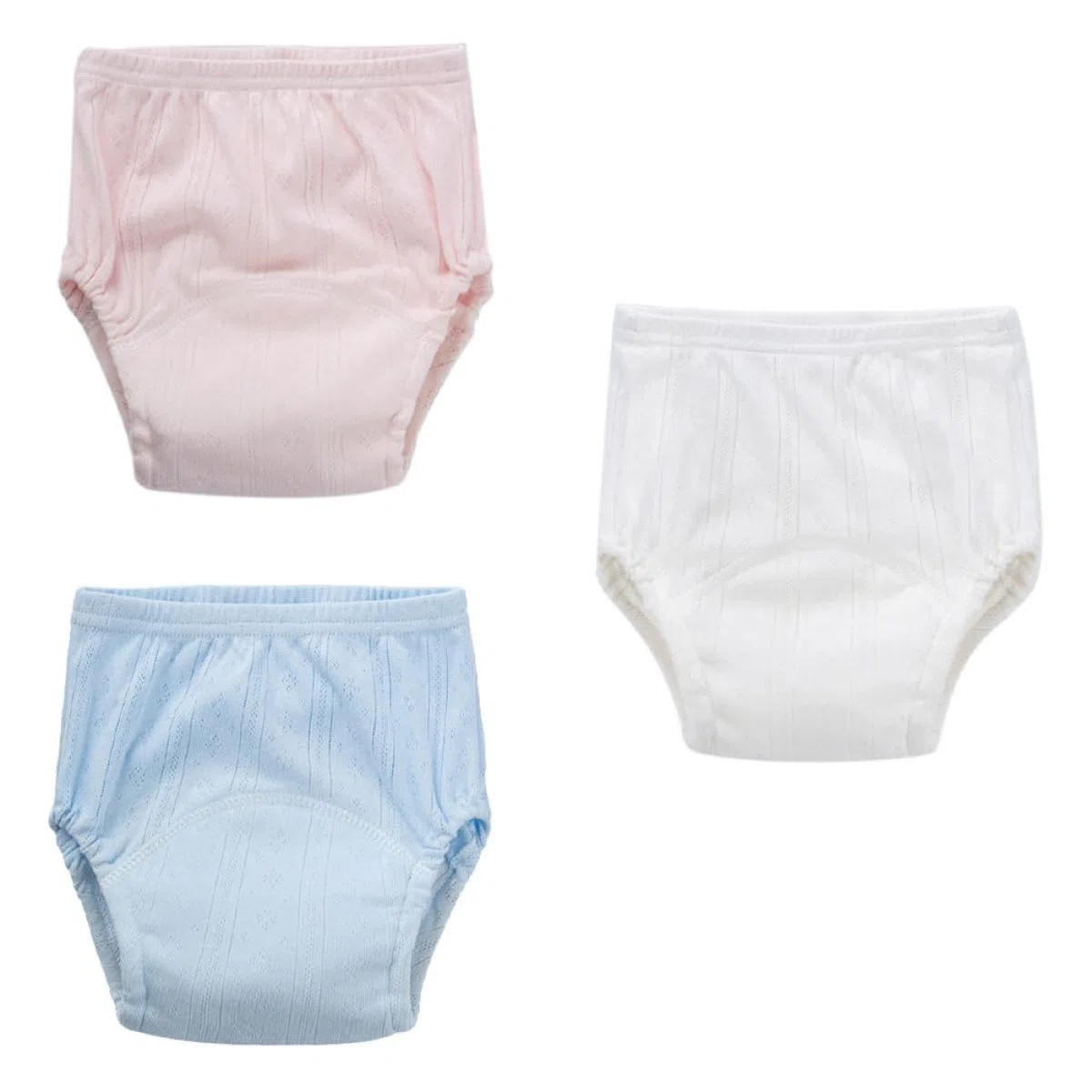 HANABASS Töpfchentrainingshosen Eng Anliegend aus Baumwolle 3 Stück-pack für Töpfchentraining Elastischer Bund 4-lagig Trainingsunterwäsche Zufällige Farbe für Babys
