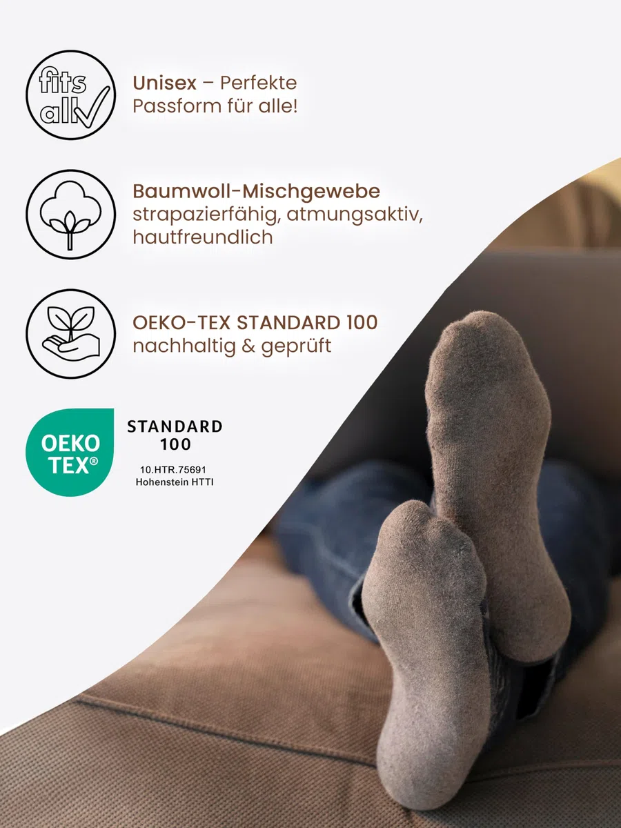 Cotton Prime Basic Socken Herren & Damen Baumwollsocken (10 Paar) Klassische Socken mit Baumwolle, Schwarz, Weiss, Anthrazit, Blau, Bunt, Grössen: 35-50