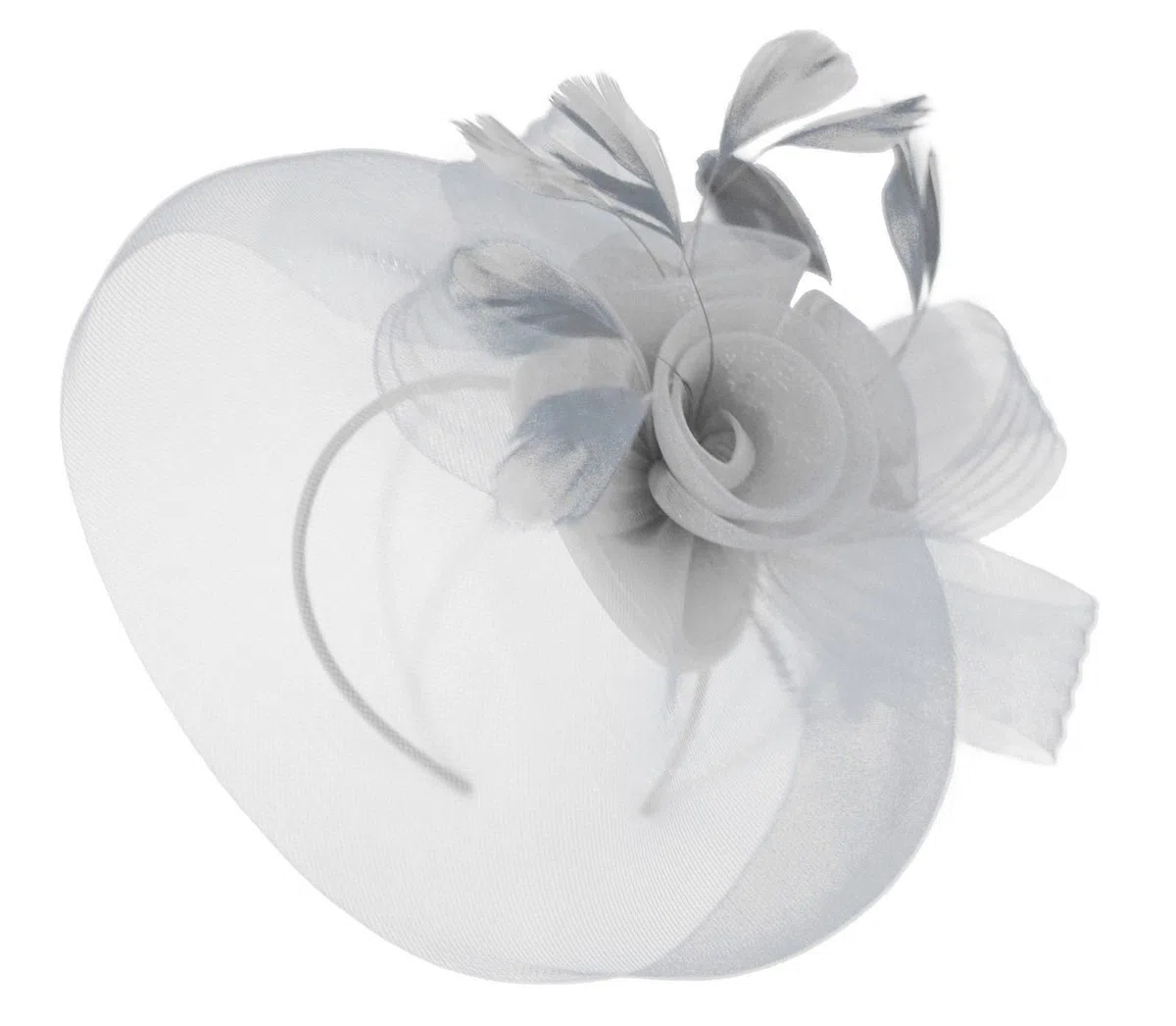 Caprilite Fascinator für Hochzeiten, Pferderennen, Schleier, Netz, Hut mit Zapfen und Federn