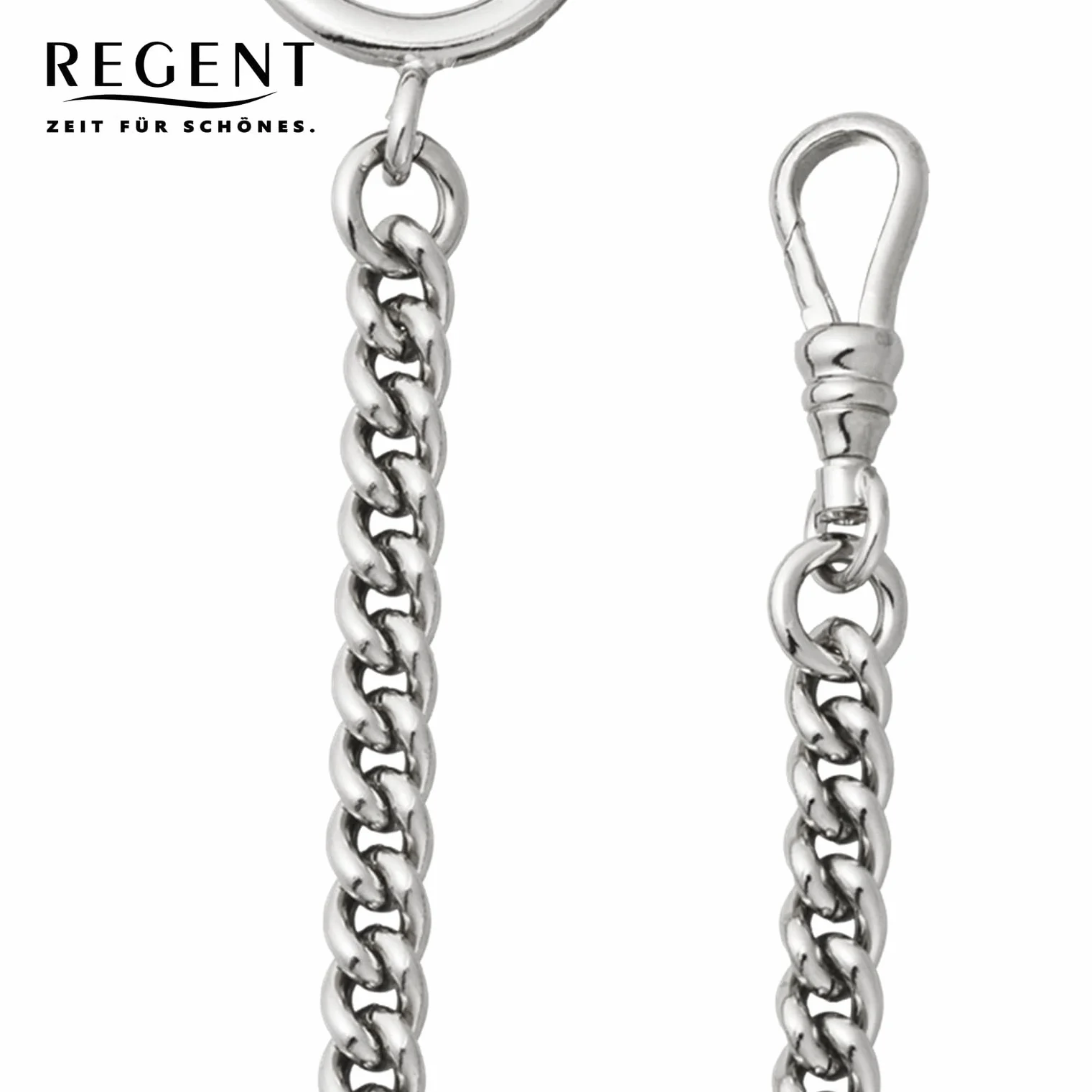 Regent Taschenuhr Kette Rundpanzer 5mm Uhrkette P47 für Eichmüller Junghans Casio und andere Uhren