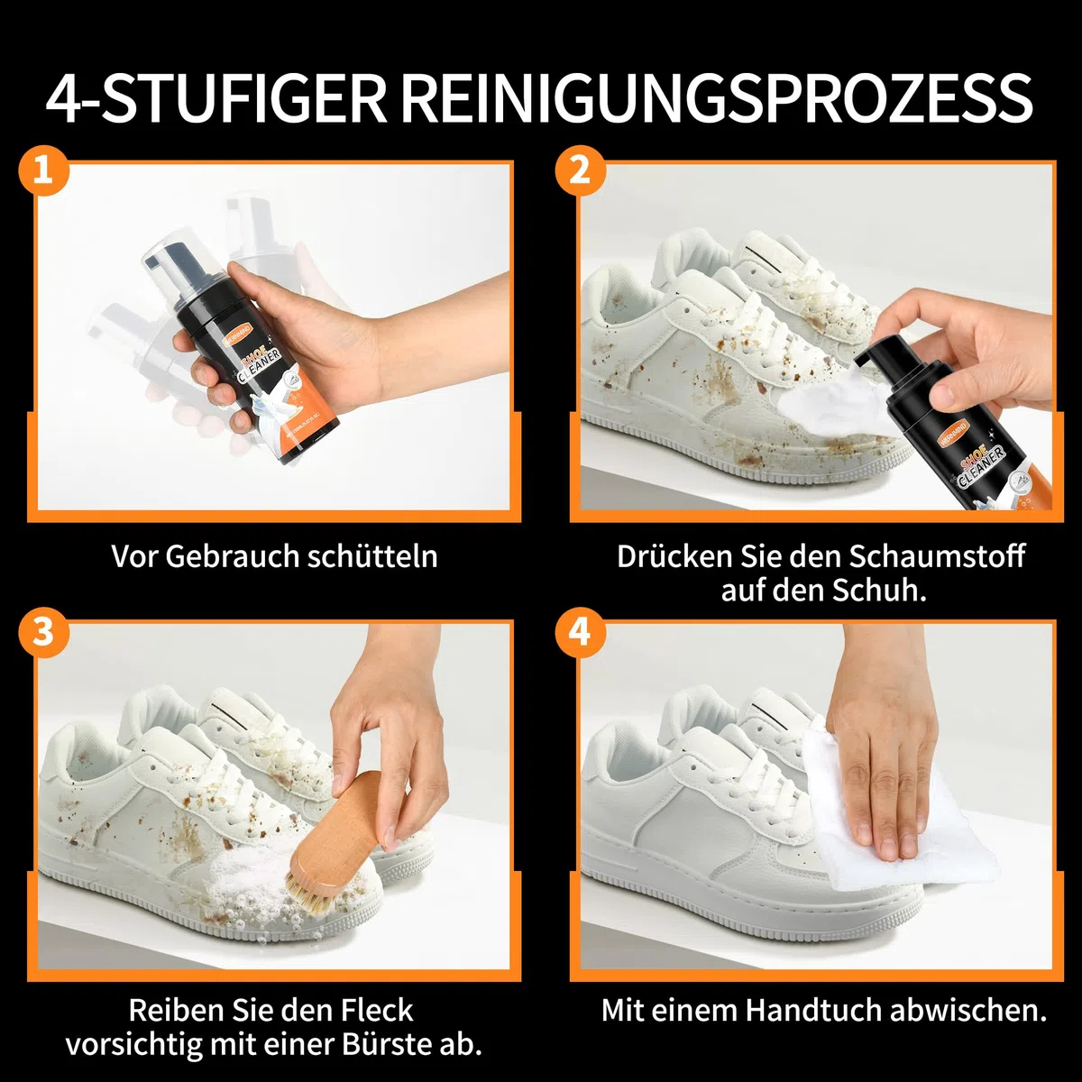 Weißer Schuh Sneaker Reiniger Kit Schaumstoff Stoff Reiniger Tennis Wildleder Reiniger Kit Mesh Stiefel Segeltuch Sportliche Schuh Reinigungs Set