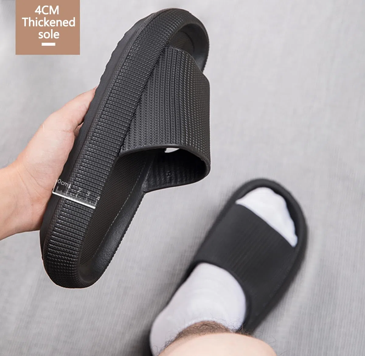 QJJQ Badeschuhe Herren Damen Cozislides Original Slippers Wolke Schlappen Super Weich rutschfest Badelatschen Hausschuhe Sommer Pantoletten Badeschlappen Flip Flops