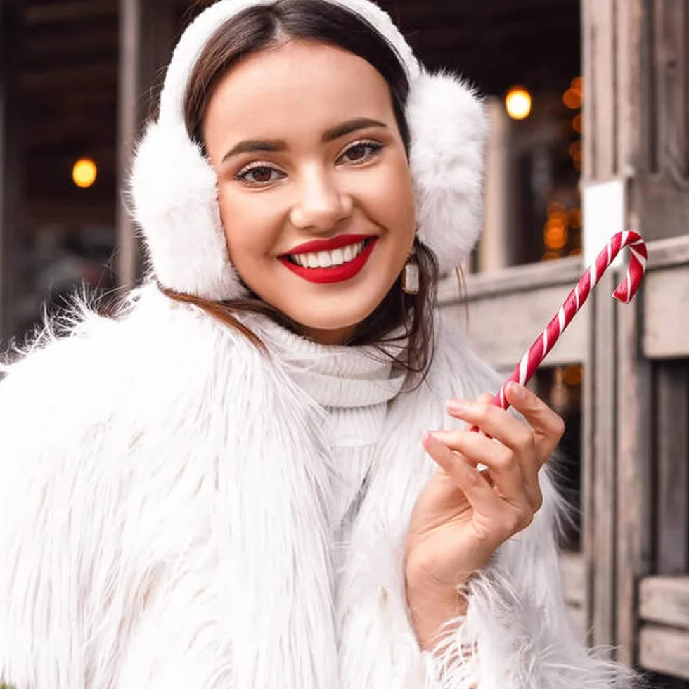 Sunowo Winter Ohrenwärmer, Winter Ohrenschützer Faltbare Abnehmbar Waschbar Plüsch Ohrenschützer warme Kälteschutz Kalte Winterzubehör Outdoor Ohrenmuscheln,Weiß,Einheitsgröße
