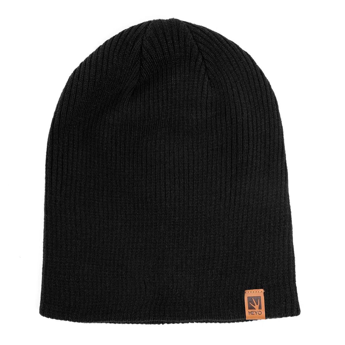 HEYO Herren Wintermütze Schlauchschal Handschuhe 3er Set | Warme Winter Mütze Schal Winterhandschuhe Schwarz HZ0006 (Schwarz)