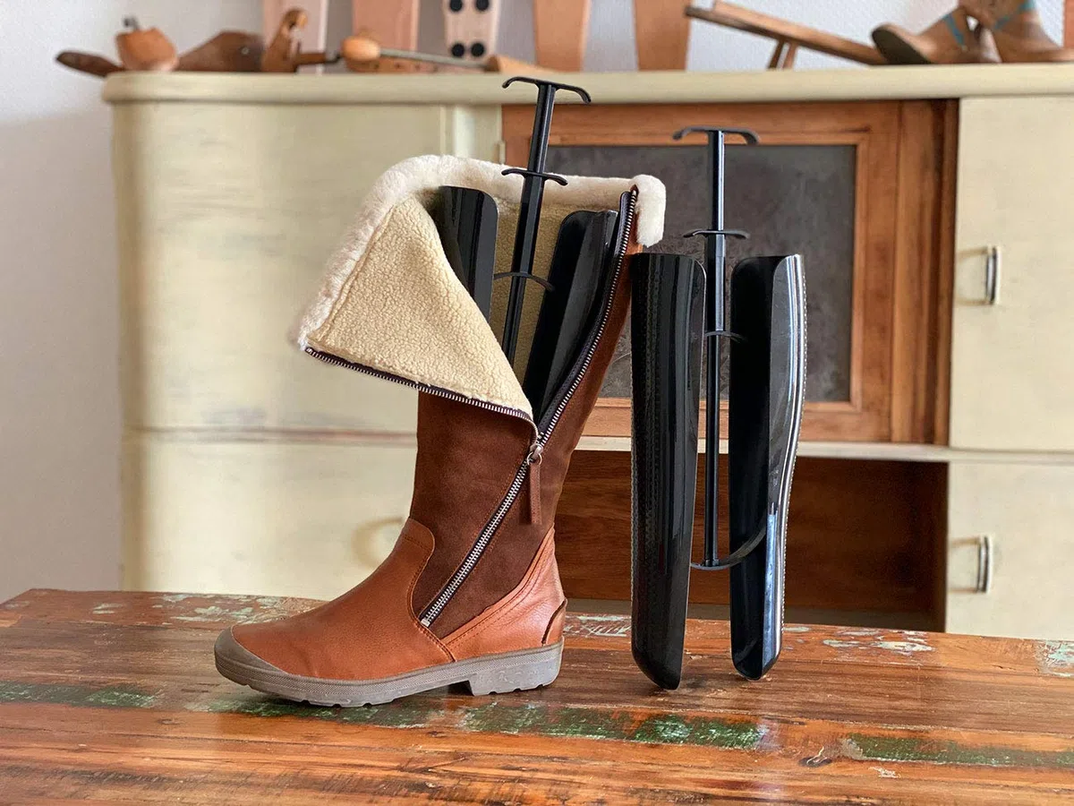 biped 1 Paar Stiefelspanner mit Spannfeder & Griff Schaftformer für Stiefel 35cm
