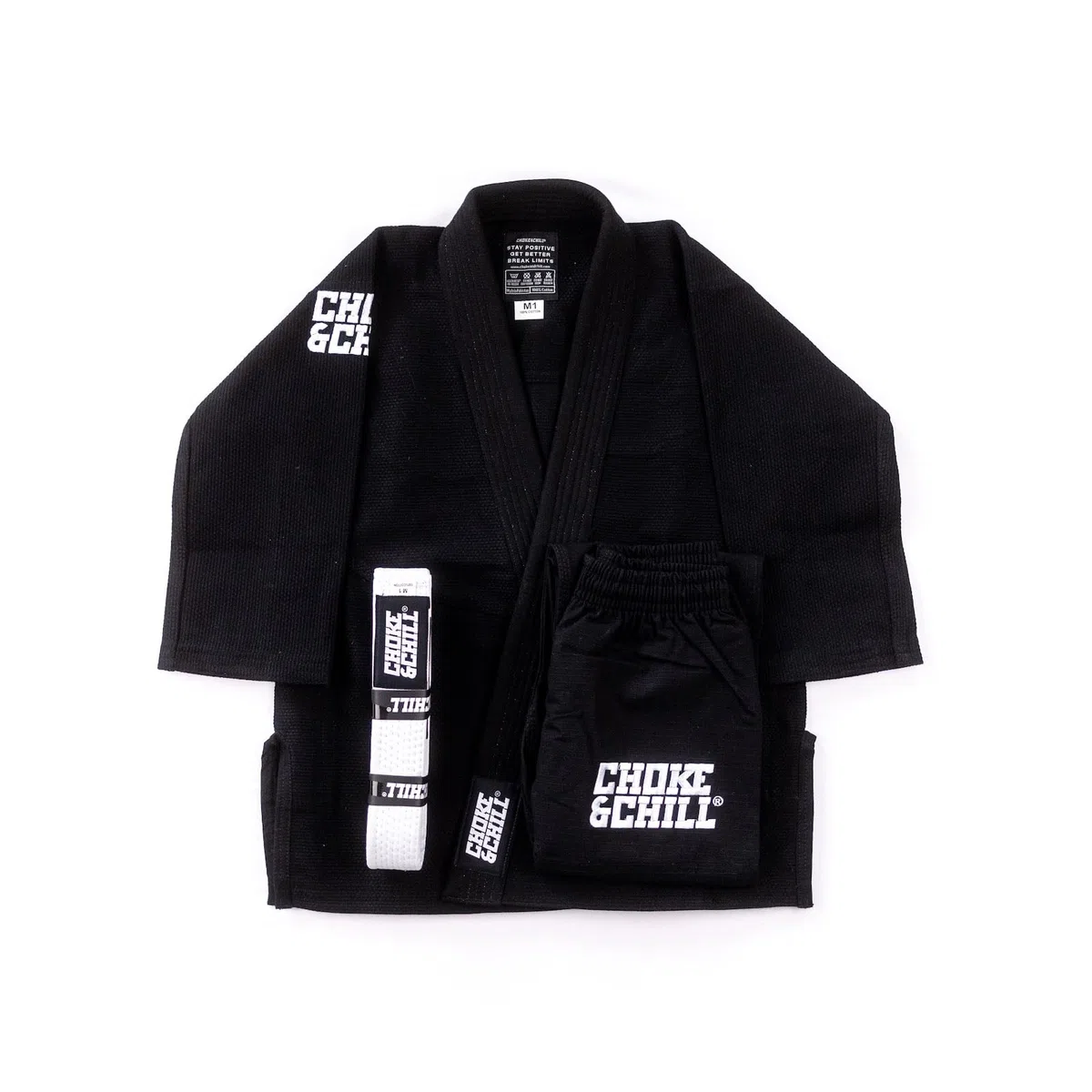 Choke&Chill Brazilian Jiu Jitsu Kinder Einsteiger Anzug - Schwarz