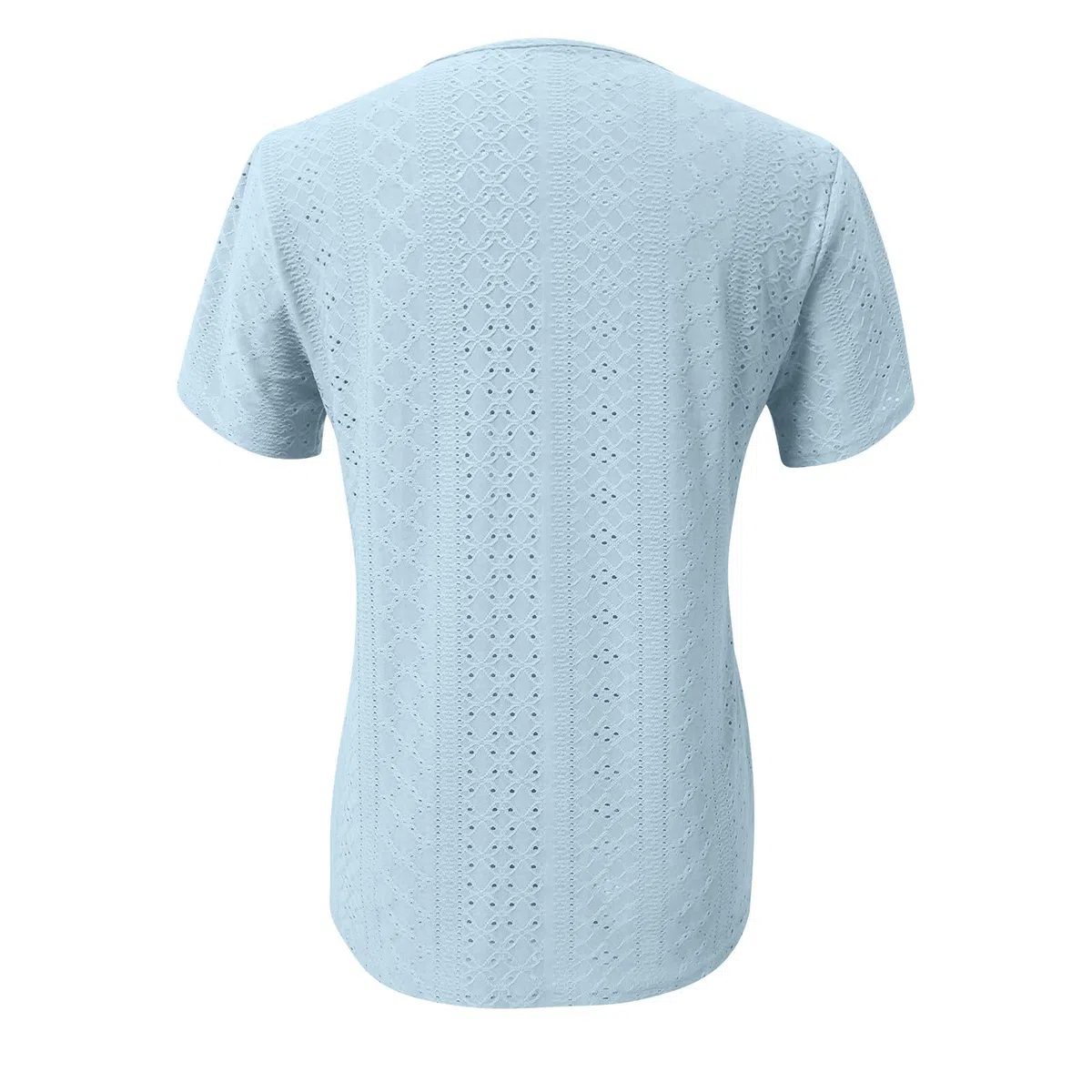Basic Shirt Damen,Lange Bluse Damen Mode Farbverlauf V-Ausschnitt Oberteile Kurzarm Tshirt Einfarbig Longbluse Tunika Tops Locker Longtops T-Shirt Pullover Anime Shirt