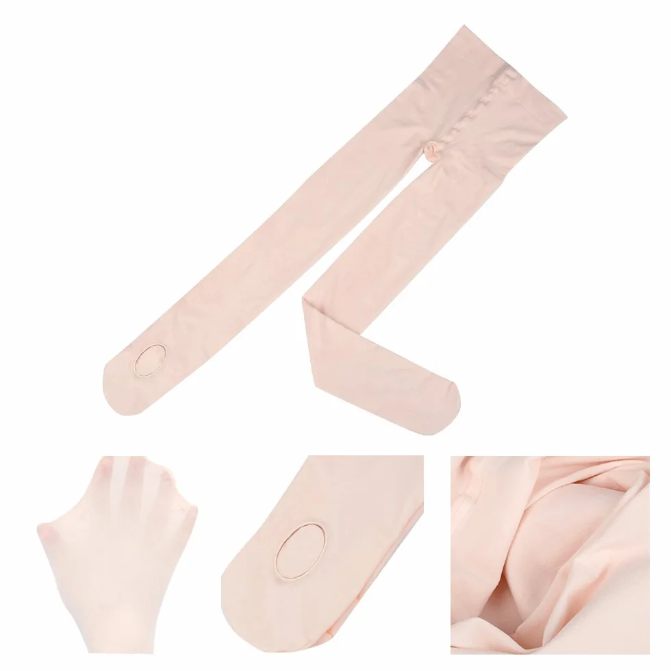 Bezioner Ballett Strumpfhose 3 Paar Cabrio Tanzstrumpfhose mit Fersenloch für Kinder Mädchen und Damen Rosa L (über 140cm)