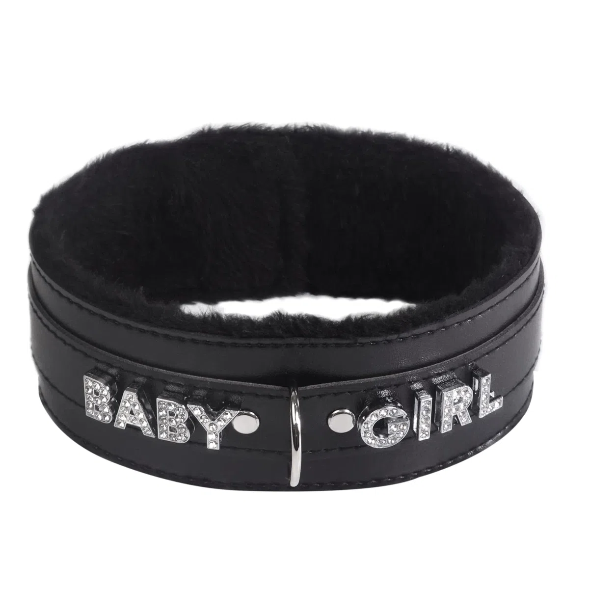 Paloli Rosa Choker Halskette für Frauen aus Leder – Fluffy Punk Leash, Gothic Cosplay & Sexy Schmuck