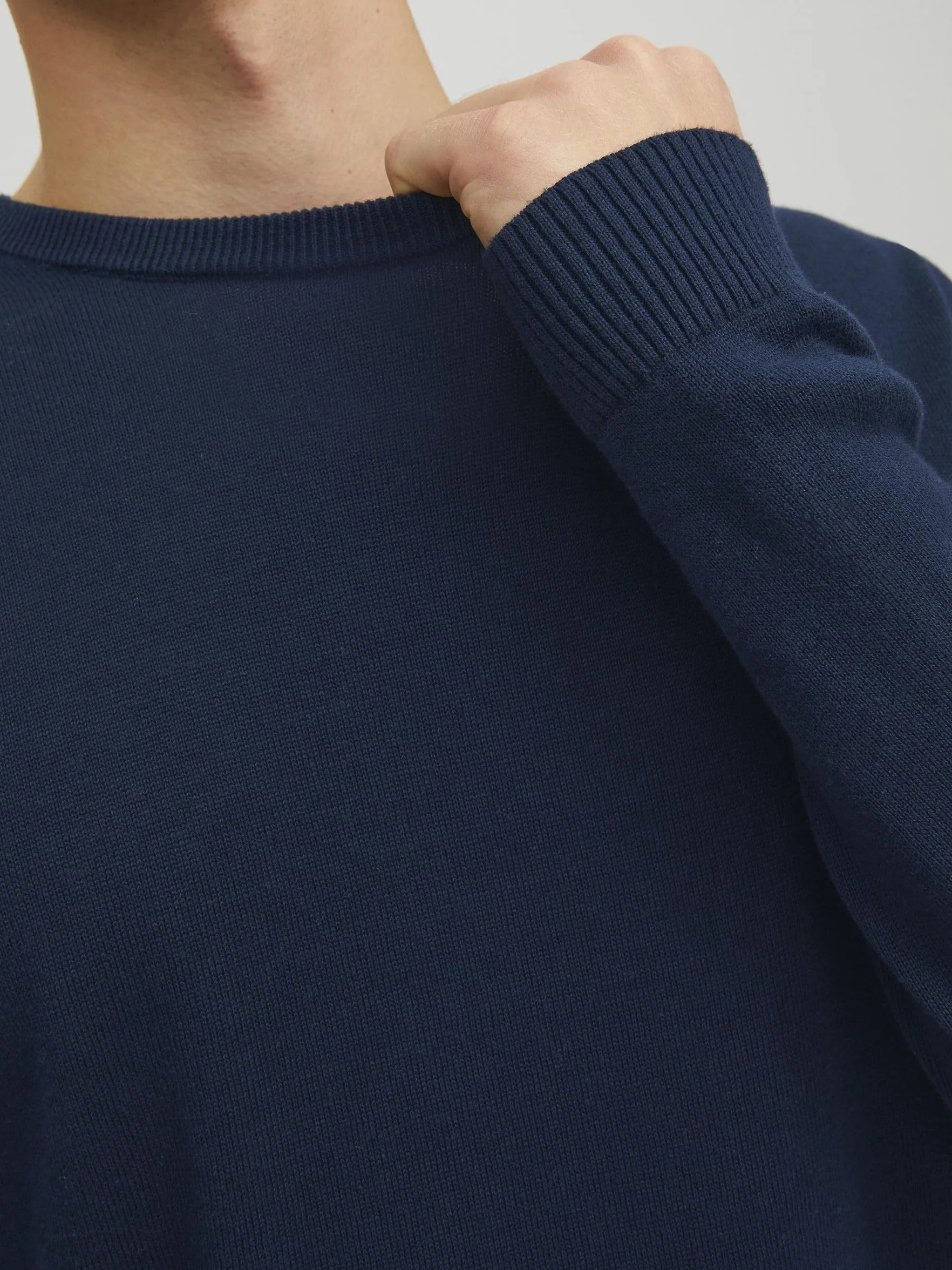 JACK & JONES Male Strickpullover Einfarbig Strickpullover | Knitted Pullover
