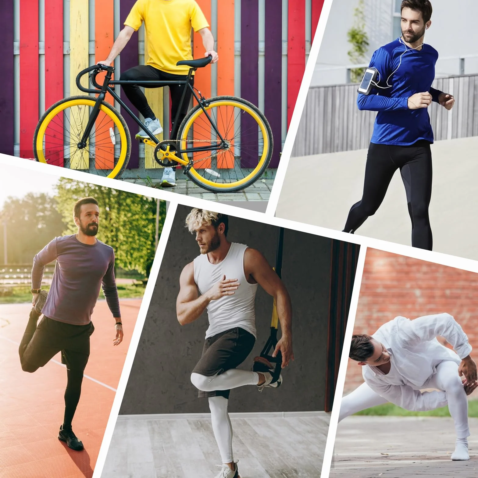 HYCOPROT Kompressionshose Herren Schnelltrocknende Laufhose Sport Leggings Atmungsaktiv Funktionsunterhose Tight Hose für Basketball Fitness Joggen