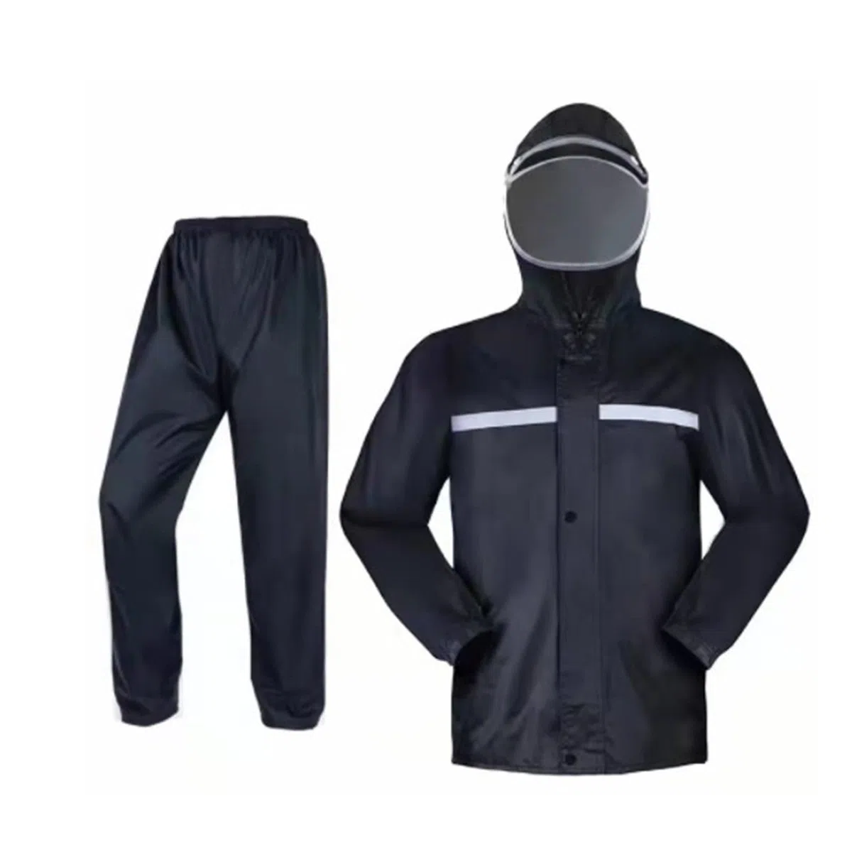 Regenanzug Damen mit Kapuze Wasserdicht Leichter Regenkombi Regenset Winddichte Reflektierender Anzug Outdoor Atmungsaktiv Fahrrad Regenkleidung