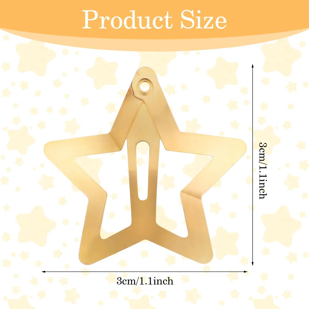 20 Stück Metall Stern Haarspangen mit Schnappverschluss, Stern Haarspangen Y2K Haarschmuck Nette Pentagramm Hair Clips Snap Aesthetic Accessoires Haarspange Für Frauen Und Mädchen(Gold, Silber)