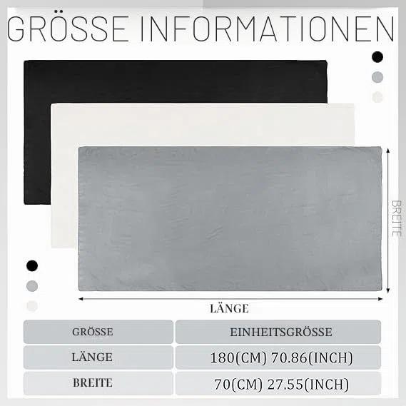 3 Stück Sonnenschal für Frauen, UV Schutz UPF 50+, Baumwolle, Leinen, Strandunverzichtbar, Stylischer Abendkleiderschal (Weiß+Schwarz+Grau, 178 x 68 cm)