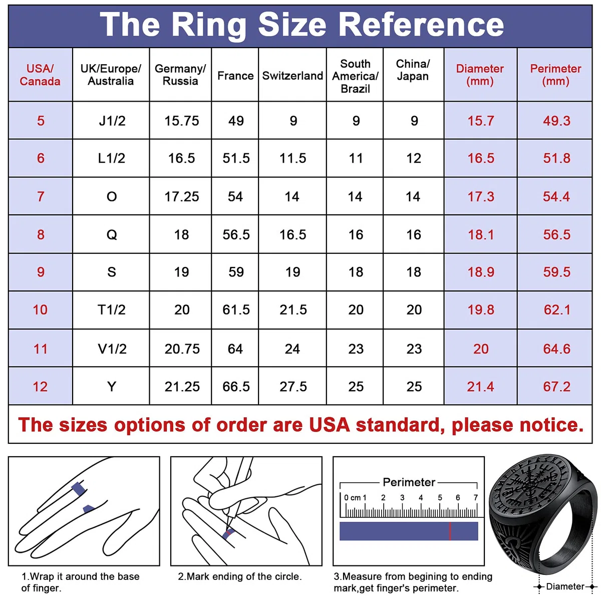 FaithHeart Viking Vegvisir Fingerring in Rundform， Vintag Kompass Fingerring mit Rune Symbol， Retro Skandinavischer Ring mit Gravur für Weihnachten Geburtstag