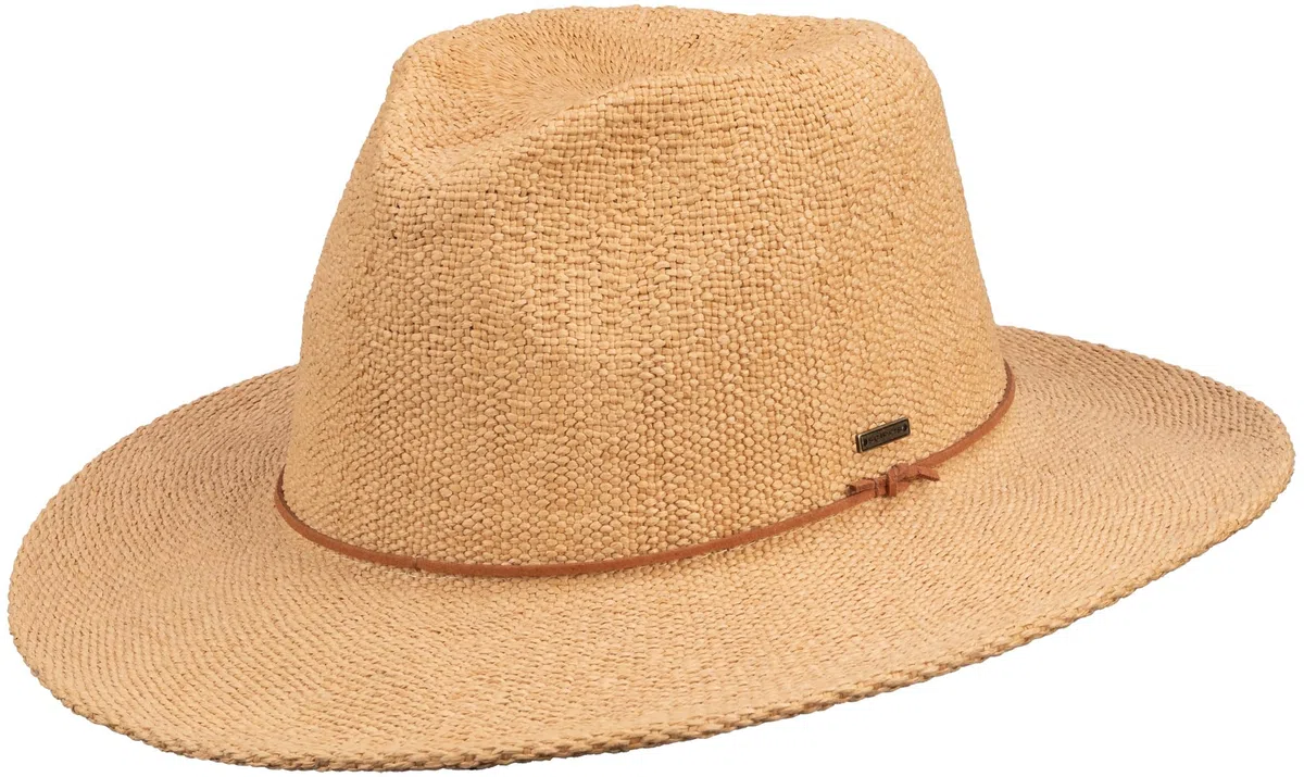 SCIPPIS Kanto Strohhut – Leichter Papierstroh Sommerhut mit breiter Krempe & Lederband – Traveller Hut Natur – atmungsaktiv & stilvoll