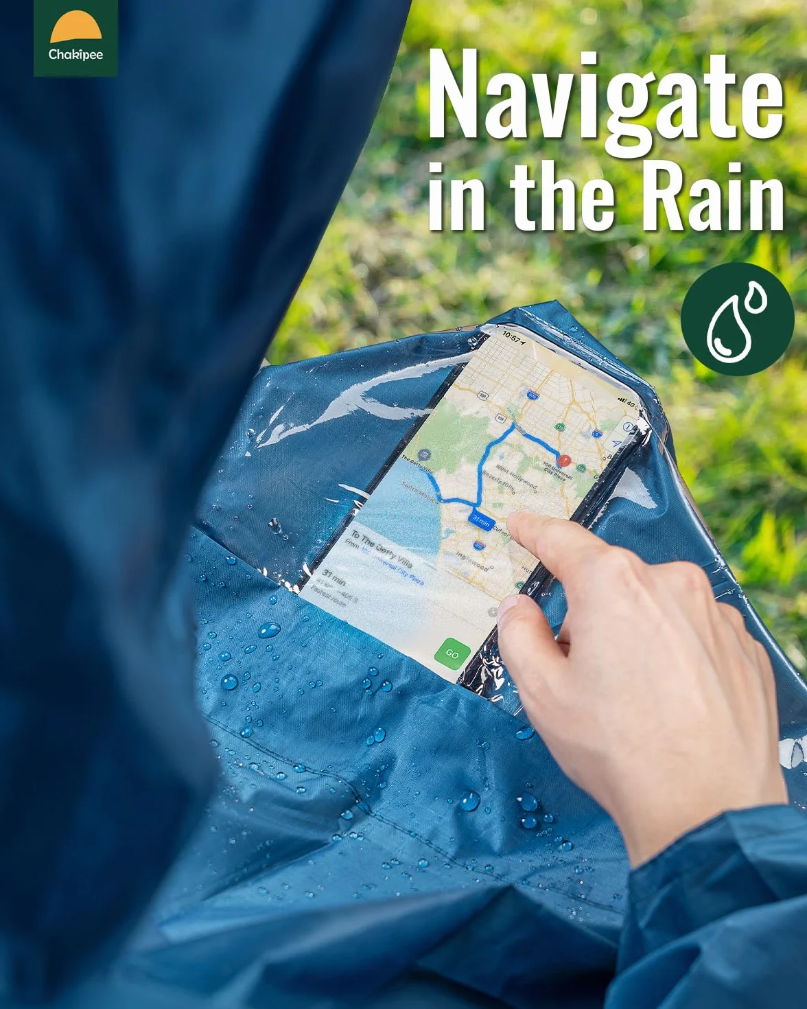 Regenponcho Wasserdicht Erwachsene Wiederverwendbar Regencape Leichtgewicht mit Transparenter Tasche, Packbarer Rain Poncho Mehrzweck für Reisen, Wandern, Camping, Festivals