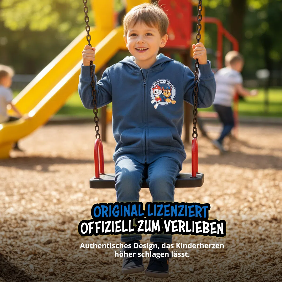 United Labels Paw Patrol Sweatjacke mit Kapuze für Jungen, Blau, Adventure, Kapuzenpullover mit Reißverschluss, Hoodie Kapuzenjacke für Kinder