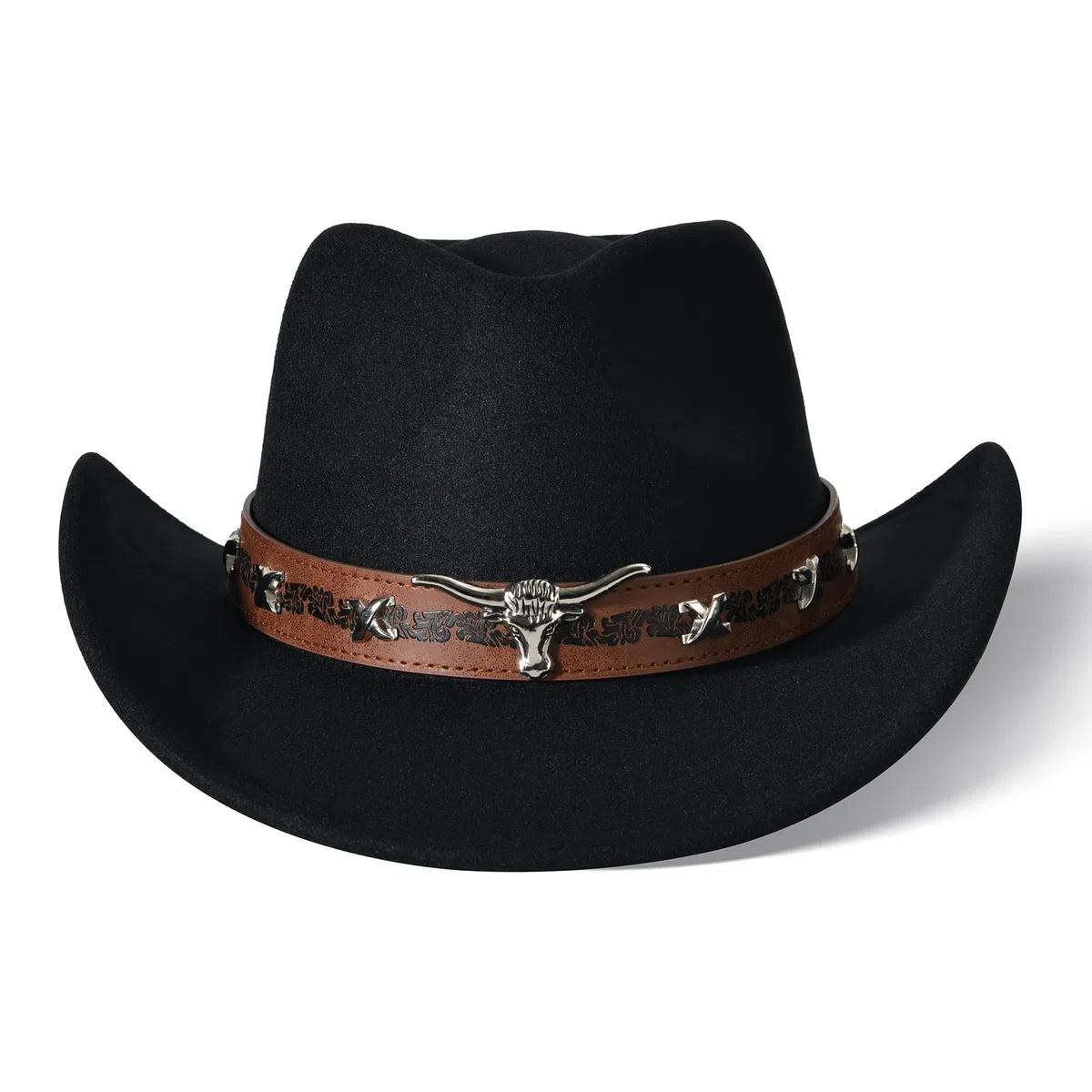 Cowboy Hut Herren Cowboyhut Damen Westernhut Fedora Hut Cowboy Hut mit Band Breiter Krempe