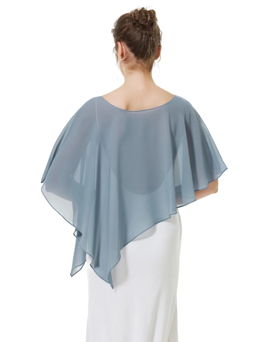 BEAUTELICATE Damen Chiffon Schal Stola Eleganten Cape Umhang für Braut Sommer Hochzeits Festliche Abendkleid