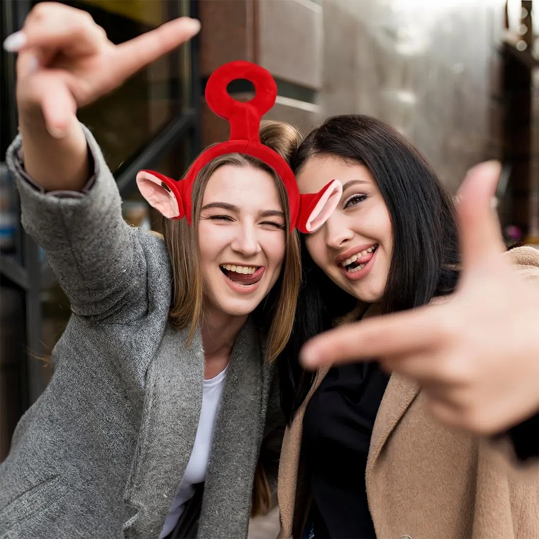 4 Stück Cartoon Nette Styling Haar Hoop the Plüsch Mädchen Haarbänder Waschen Nette Gesicht Kopfbedeckung 3D Haarnadel Haarband Haarschmuck für Kinder Karneval Kindertag