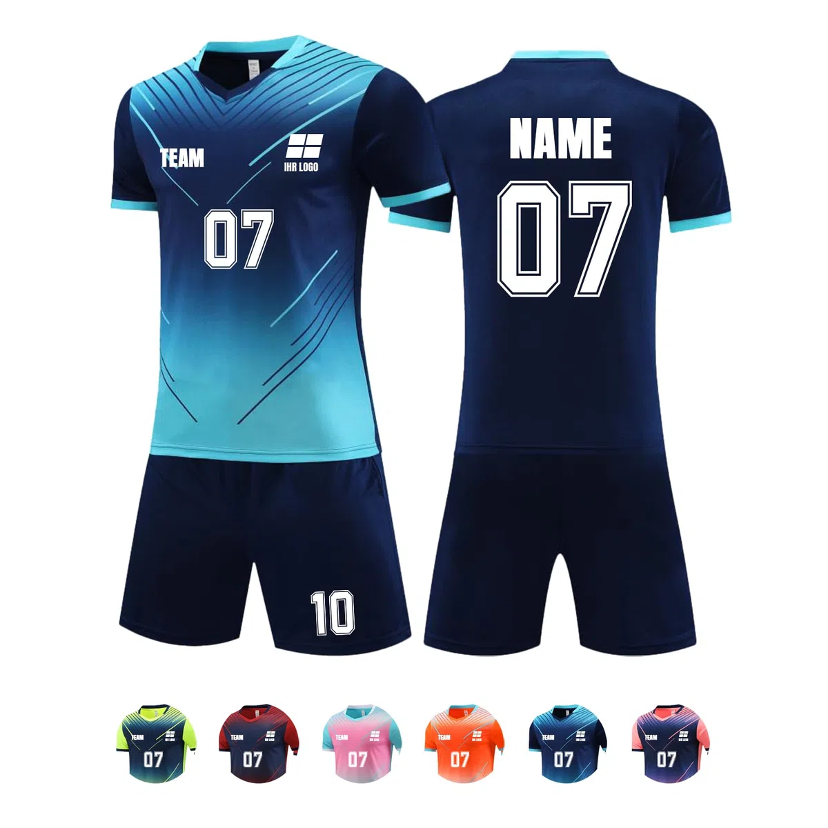 Generisch Personalisiert Trikot mit Eigenem Namen Nummer Logo, Trikot Selbst Gestalten Fußball für Kinder Erwachsene