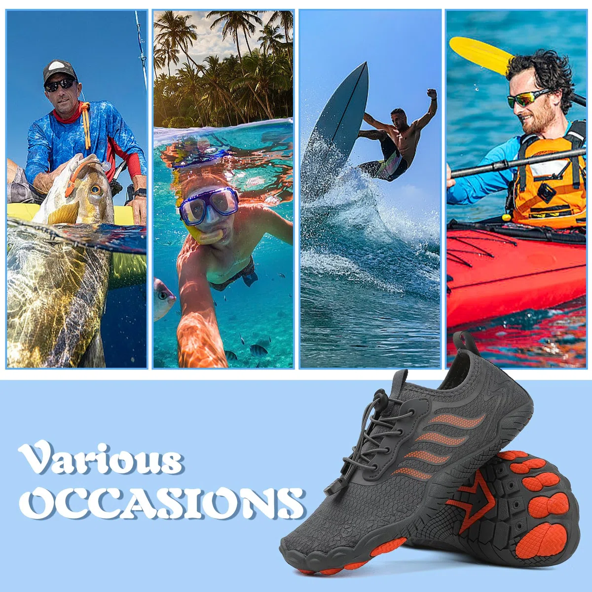 Hanani Badeschuhe Wasserschuhe Herren Damen Strandschuhe Barfußschuhe Sommer Schwimmschuhe Aquaschuhe Schnell Trocknen Surfschuhe