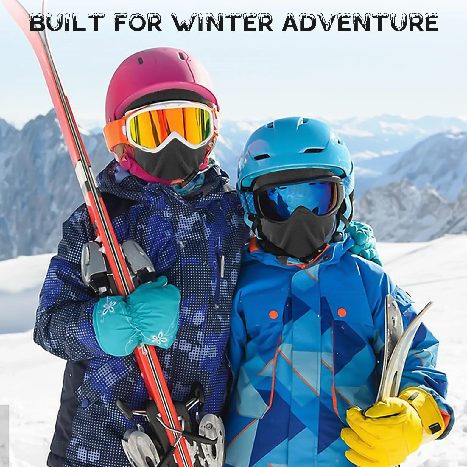 WLLHYF Sturmhaube für Kinder Skimaske Gesichtsmaske Halswärmer Winddichter Gesichtswärmer für Skifahren Radfahren Outdoor-Sportarten