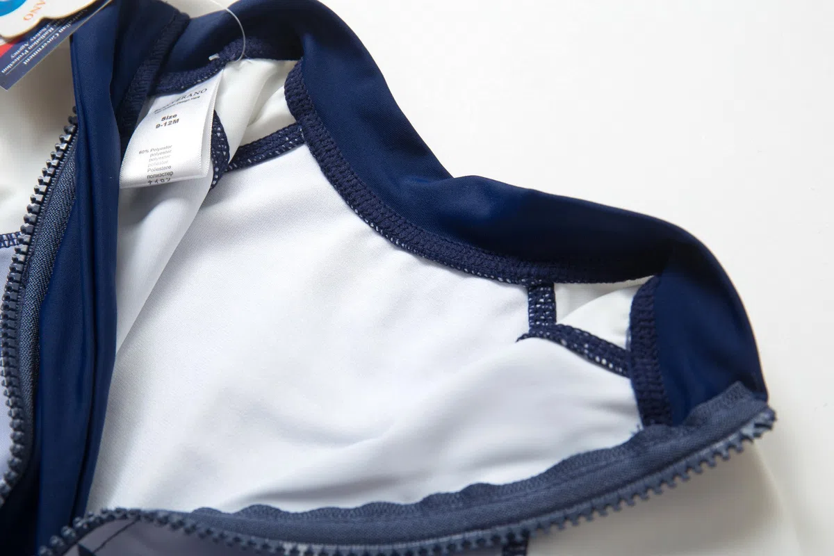 BONVERANO Baby Junge EIN stück Langärmelige-Kleidung UV-Schutz 50+ Badeanzug MIT Einem Reißverschluss