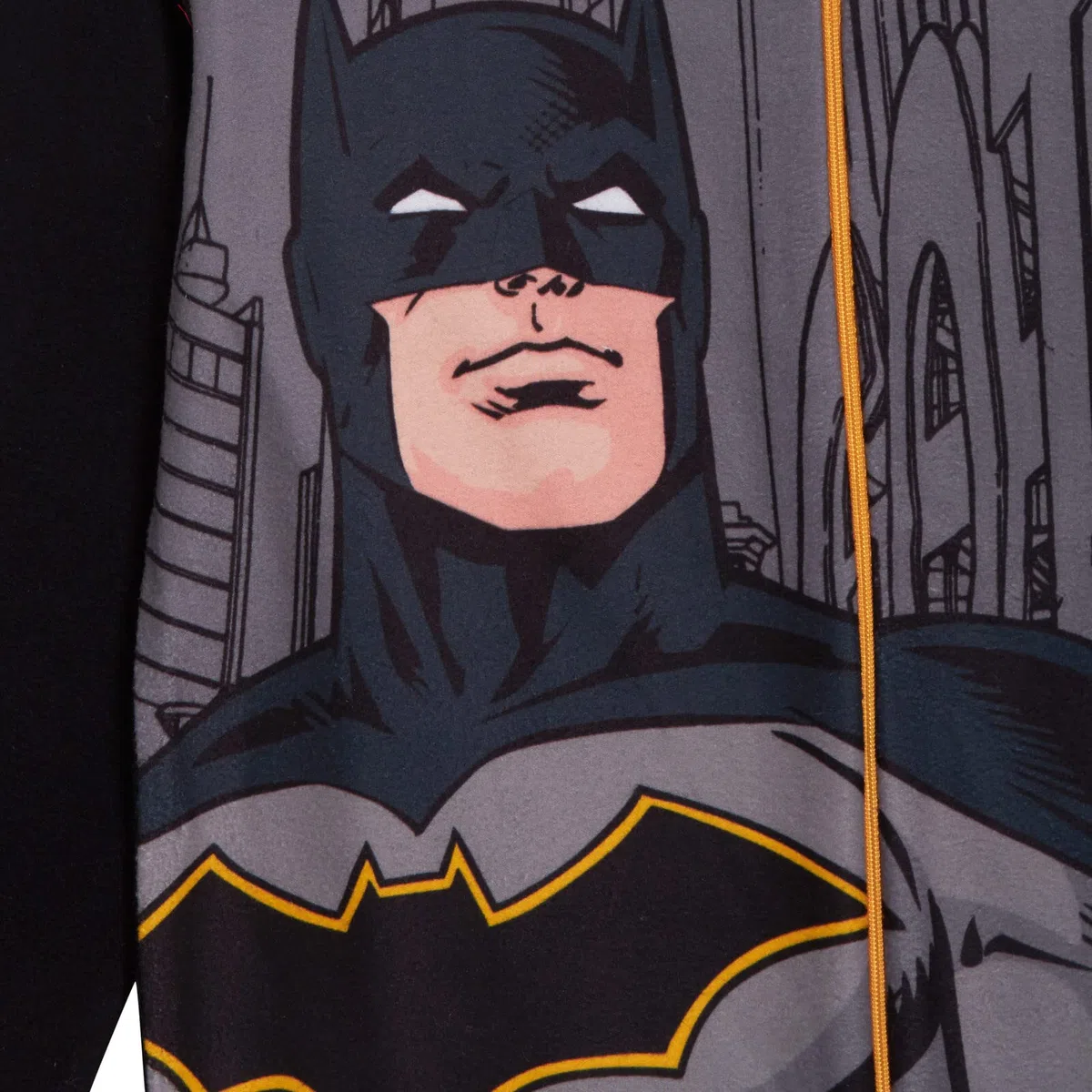 DC Comics Batman-Strampler für Jungen, Fleece, All-in-One-Kinder, Schlafanzug, Pjs, Loungewear mit Reißverschluss