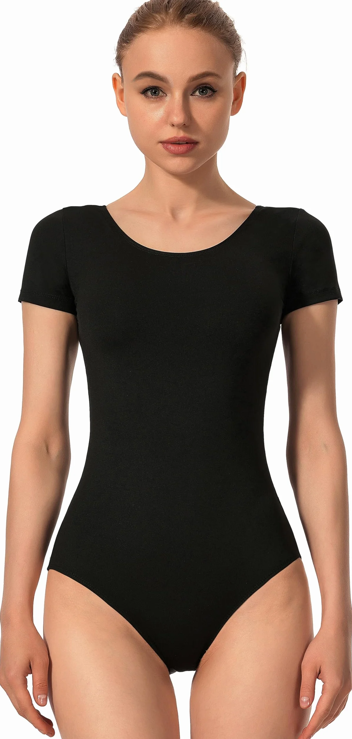 Tanztrikot für Damen Ballett Kurzarm Gymnastik Tanzbekleidung Team Basic Erwachsene Gymnastikanzug Trikot Leotard