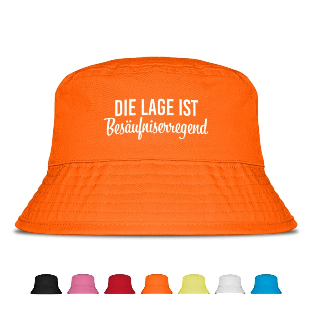 Prozente Momente Die Lage ist besäufniserregend - Fischerhut | Anglerhut | Sonnenhut | Sommer | Party | Malle | lustige Sprüche | OneSize | Malle | Urlaub