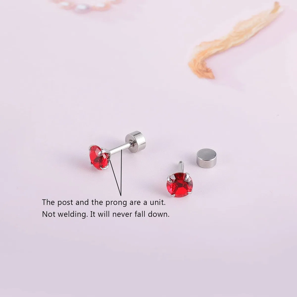 12 Paare flache Rückseite chirurgischen Edelstahl Ohrstecker, Schraube zurück Herz Stern Quadrat Teardrop Runde vergoldet Silber Cubic Zirkonia CZ Birthstone Ohrstecker Set