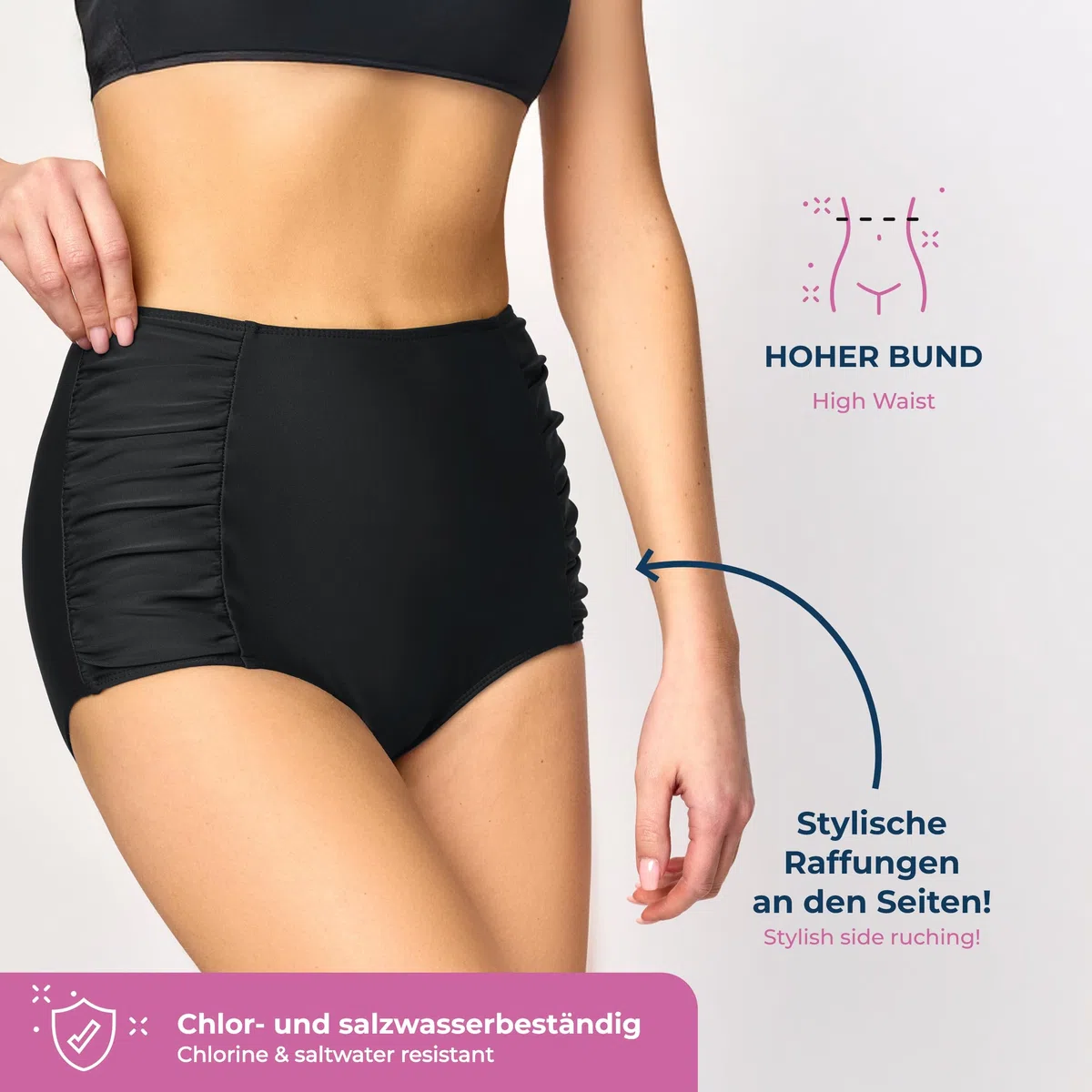 Merry Style Damen Bikinislip MS10-119 Bikinihose Bauch Weg Effekt