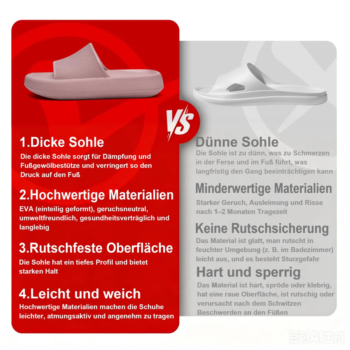 Hausschuhe Herren,Badelatschen Herren,Badeschuhe Damen, Weich Rutschfest Sandalen Damen Sommer Pantoletten Geeignet Familie Garten Schwimmbad Strand
