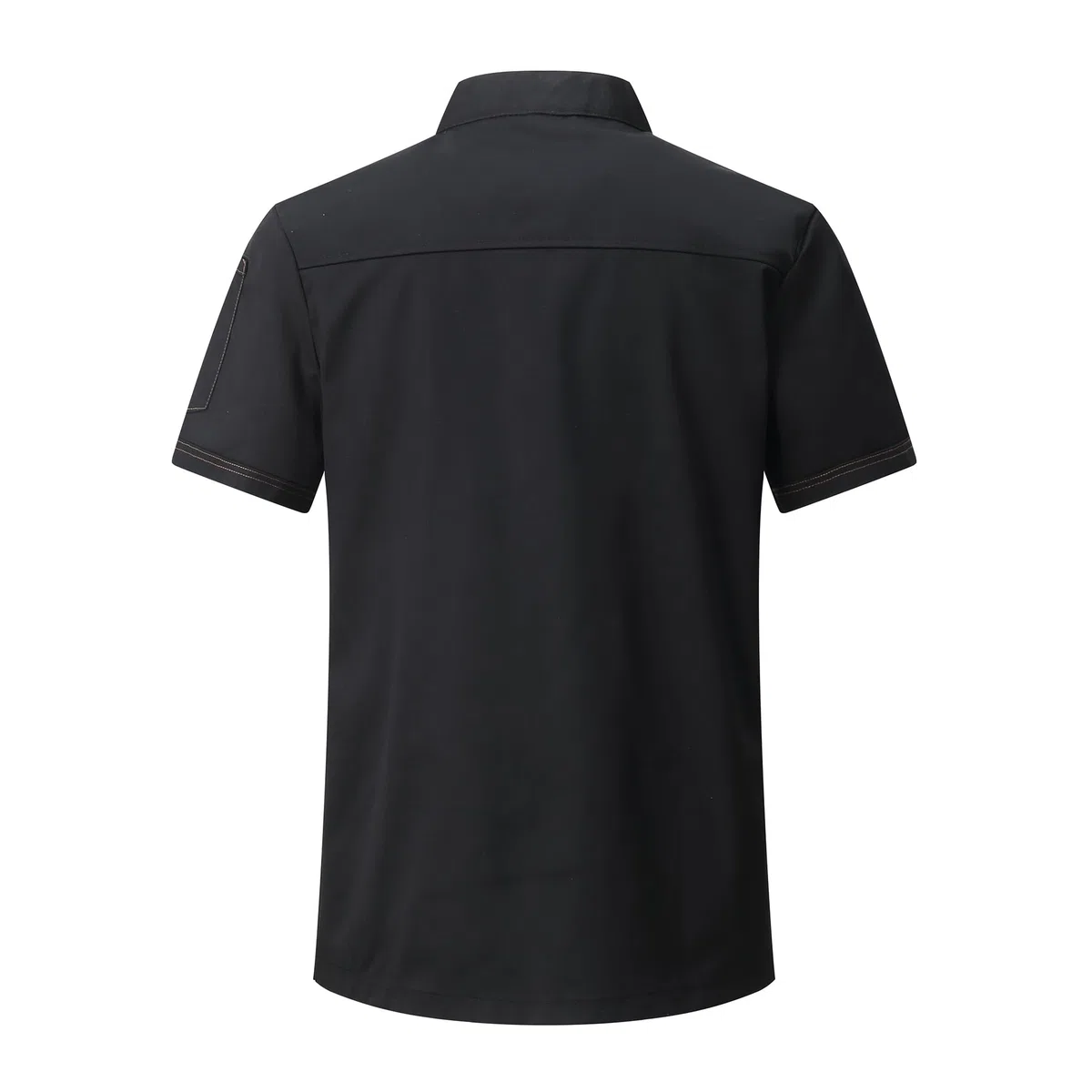 Herren Kochjacke Kurzarm Slim Fit Kochbekleidung Unisex Chef Uniform Professional Kochjacke Modern Style Chef Cafe Bäckerjacke