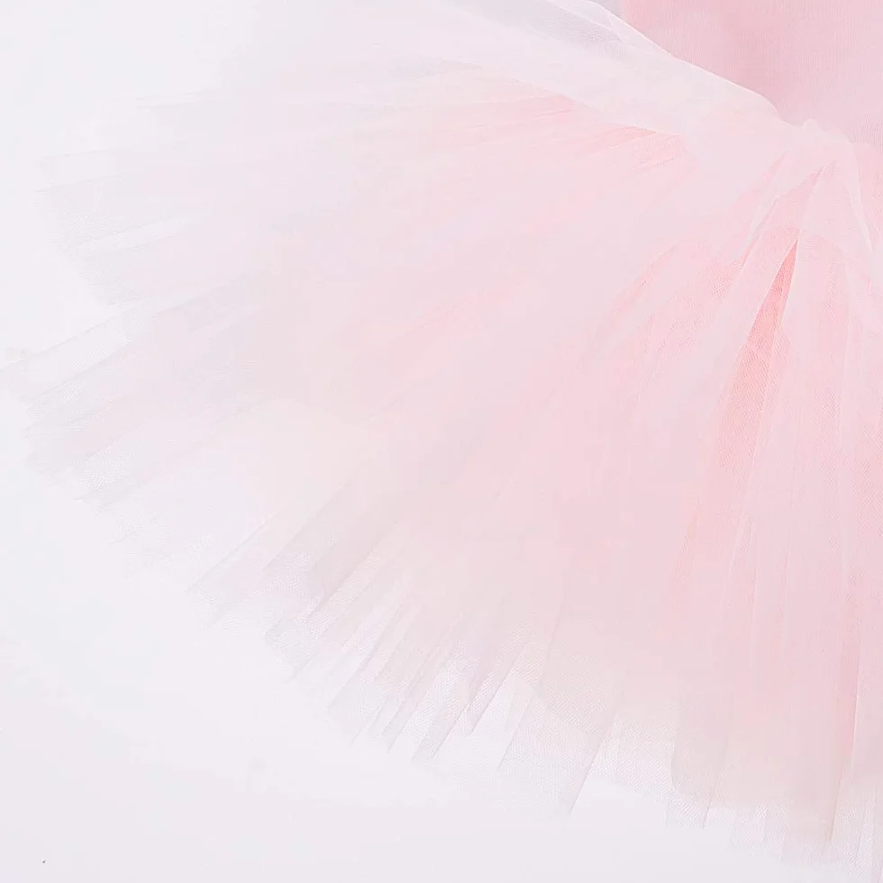 Bezioner Kinder Ballettkleidung Tütü Ballettkleid Mädchen Baumwolle Balletttrikot Kurzarm Ballettanzug Tanzbody mit Rock