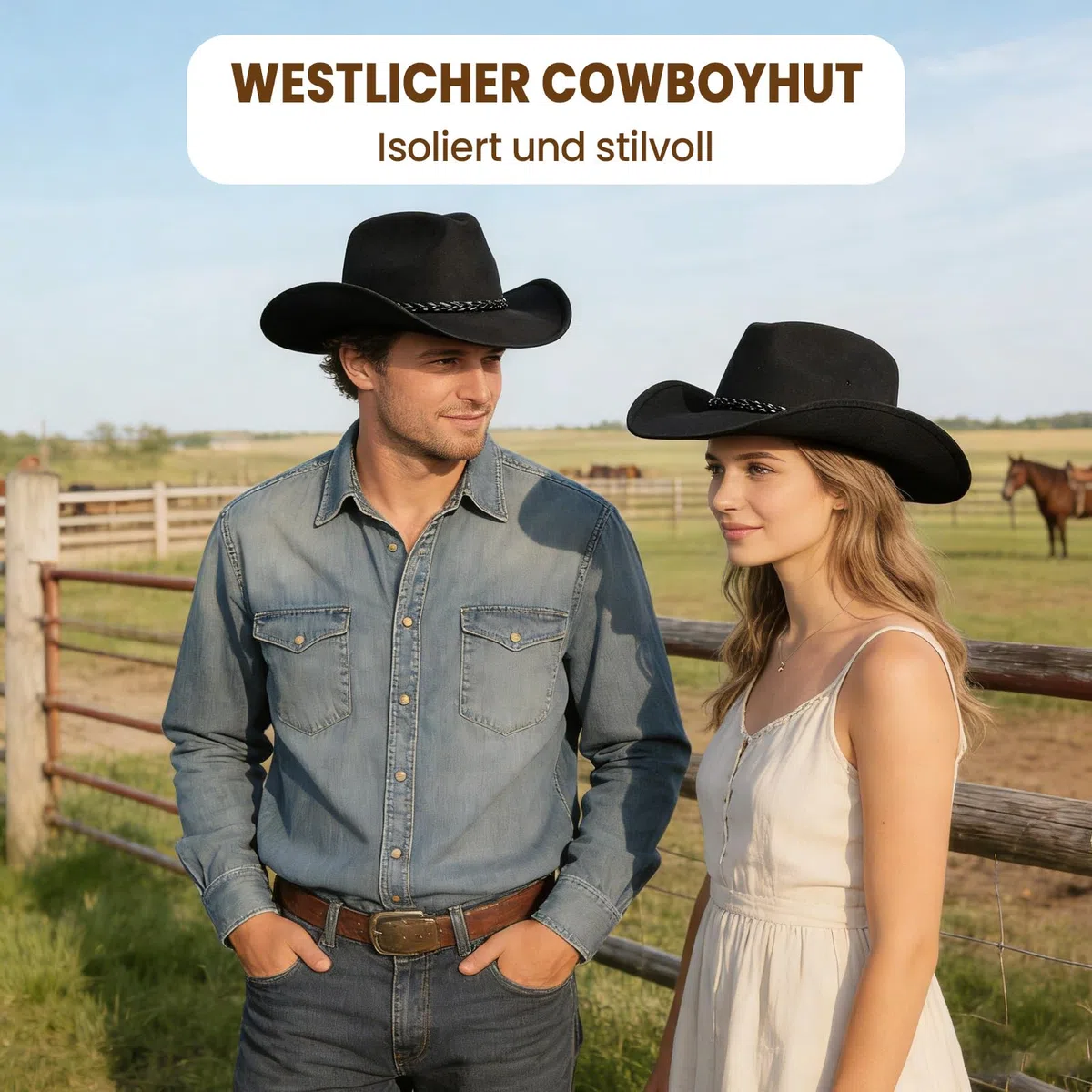 Classic Cowboy Hat for Men and Women Wide Brim Fedora with Strap Timeless Cowboy Accessories for Women Perfect Cowgirl Hat Costume Essential Black