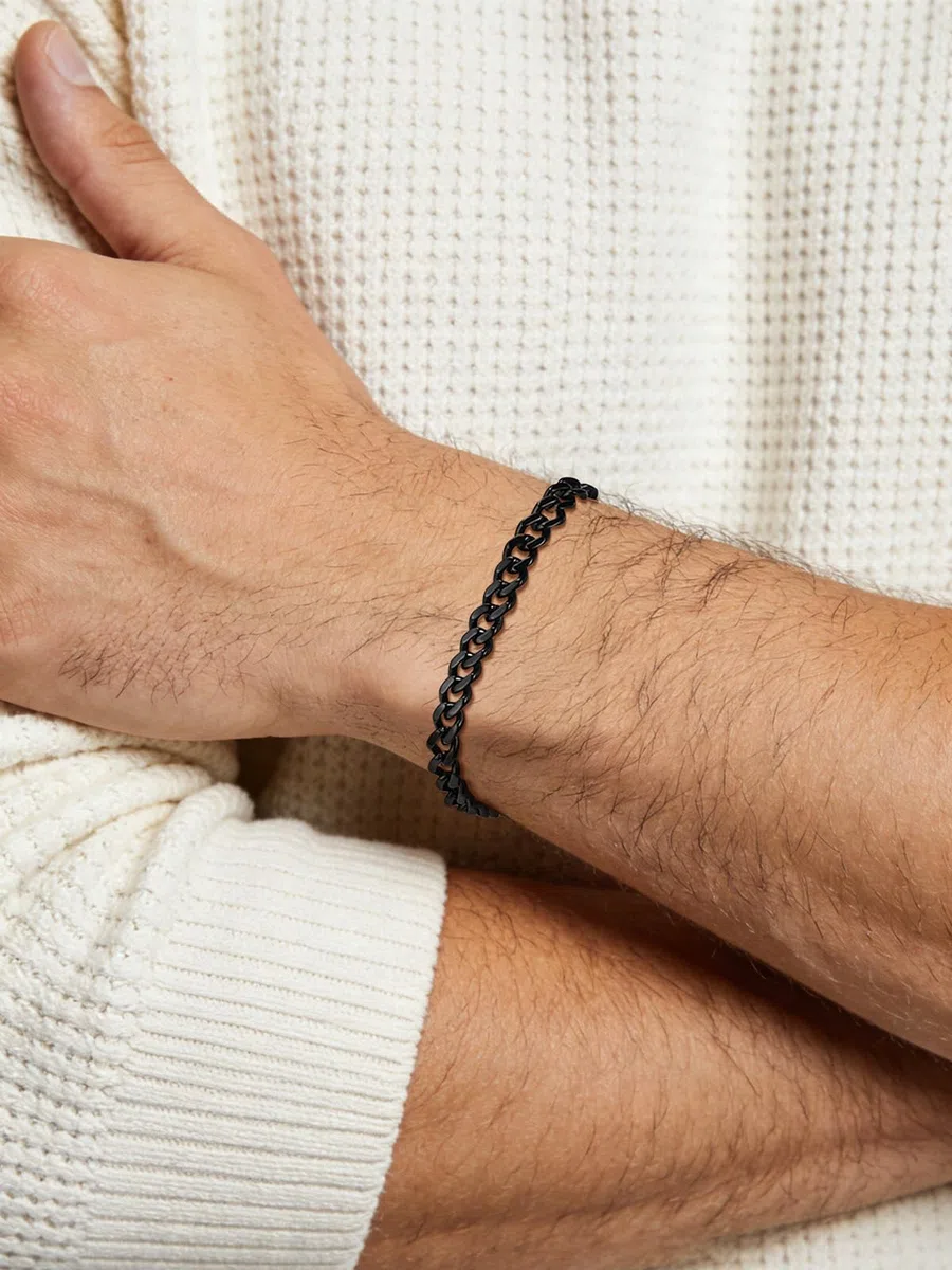 FindChic Panzerarmband Herren Damen Edelstahl Armreif 5mm 7mm 9mm 12mm Armband mit Schmuckbox Hip pop Schmuck für Valentinstag Geburtstag