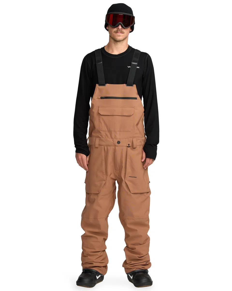 Volcom Herren Roan Bib Overall Snowboardhose – 15k wasserdichte 2-lagige Repreve-Fasern
