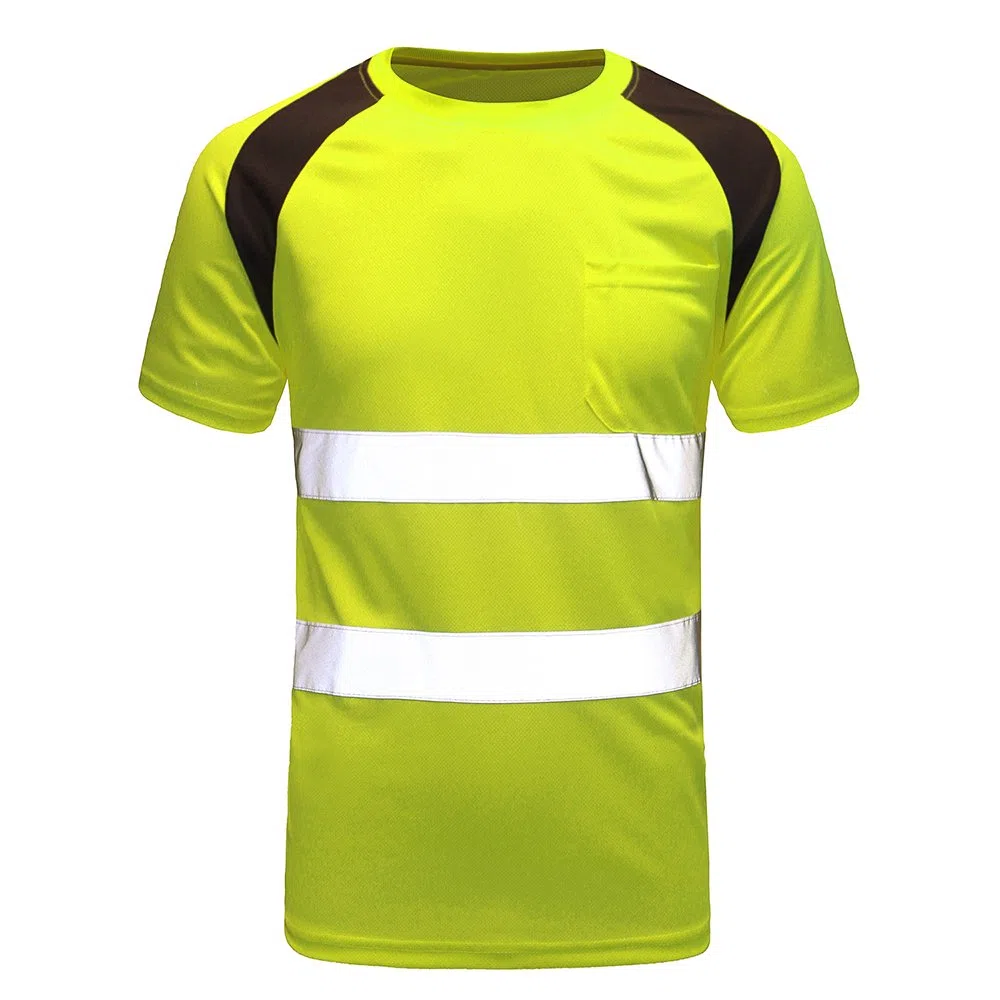 Profi Warnschutz T-Shirt Kurzarm Arbeitsshirt Gelb Kurzarmshirt Warnshirt Arbeitshemd Warnschutz t Shirt Herren